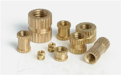 Brass Cylinder Knurled Threaded Nut